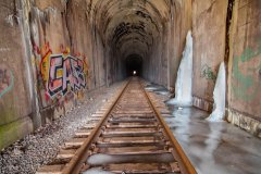 Abandoned Mine Railroad Tunnel