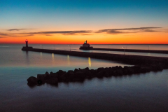 Duluth Lighthouses Halloween Sunrise