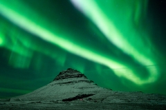 Solar Wind, Iceland Aurora, Kirkjufell Mountain