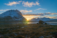 Sunset in Lofoten Islands Notch