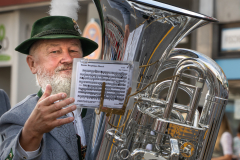 Tuba Player Marching in München Oktoberfest ParadeOktoberfest Parade